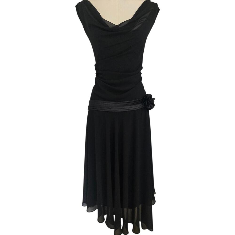 Elegant y2k black drop waist